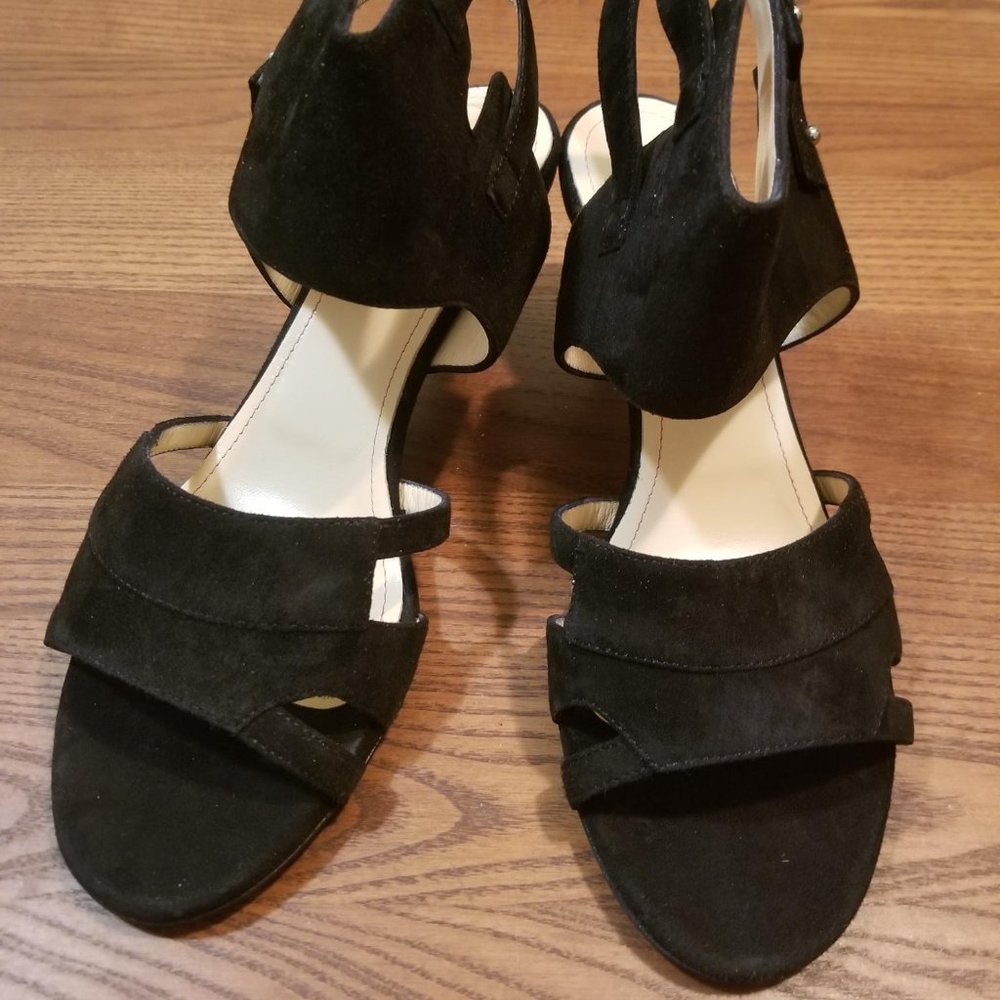 Haute Footure by Taryn Rose Black Suede Zahara Sandal